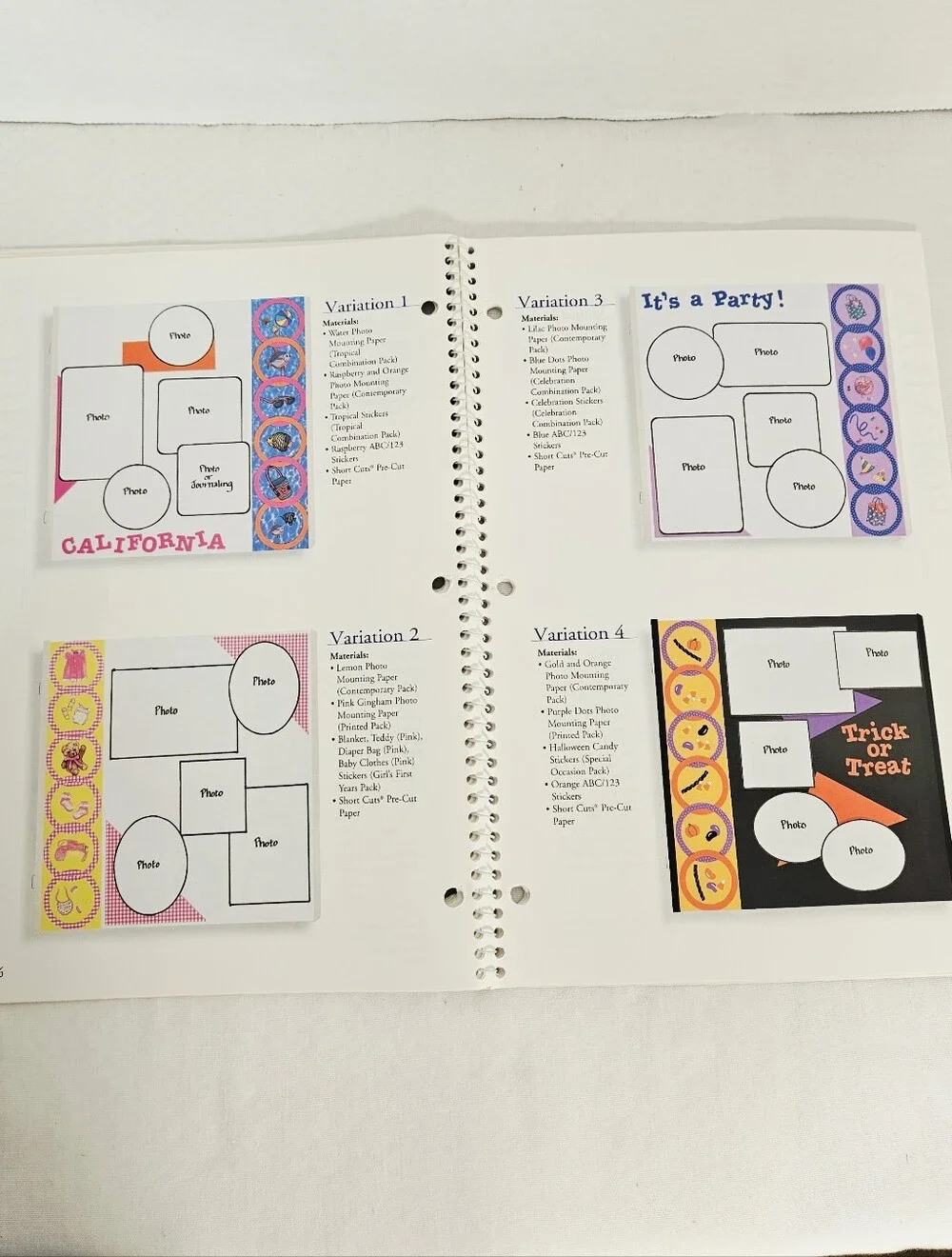 Creative Memories Fast Formulas Page Layout Book 2000 Scrapbooking Guide
